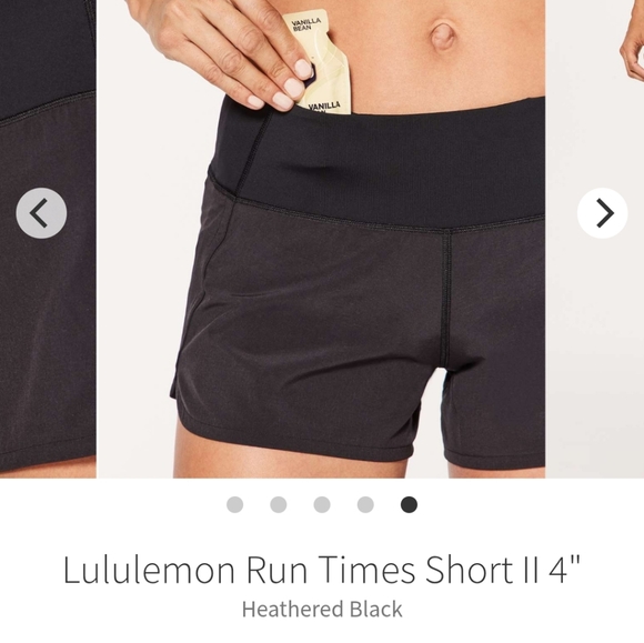 Lululemon Run Times Short II 4"Heathered Black - Picture 3 of 8
